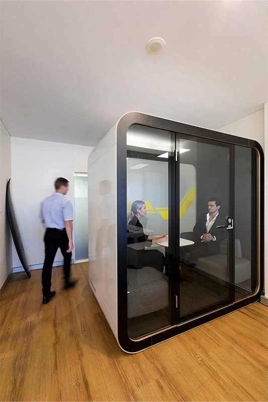 modern office interior design quiet room pod
