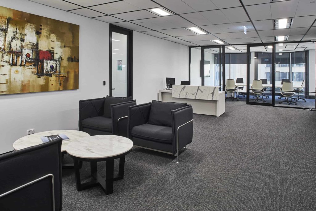 office fitout waiting area reception