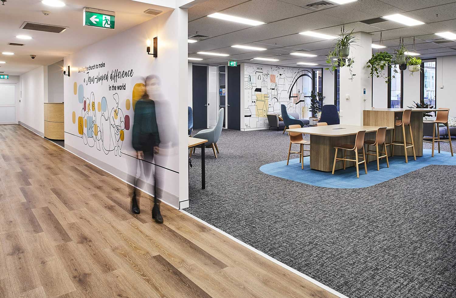 commercial office fitouts sydney hallway