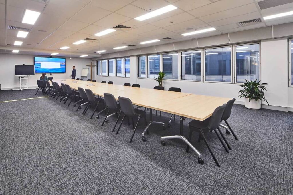 Long table meeting conference room fitout