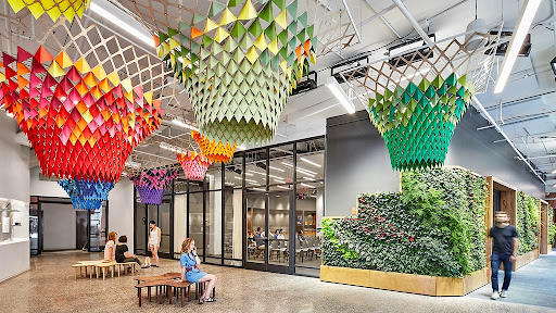 Etsy’s Brooklyn office vivid interior  office design