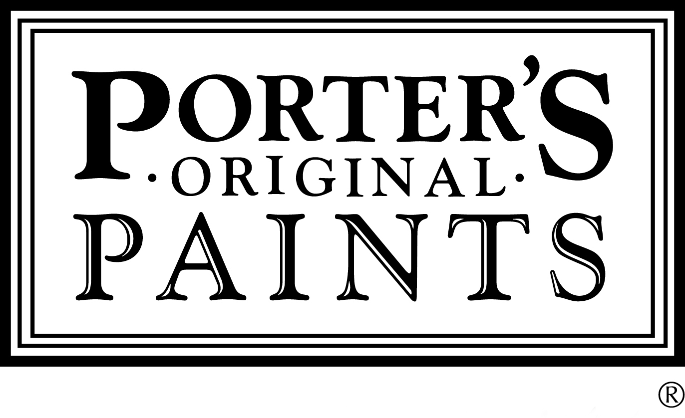Porter's Paints Black Logo V2