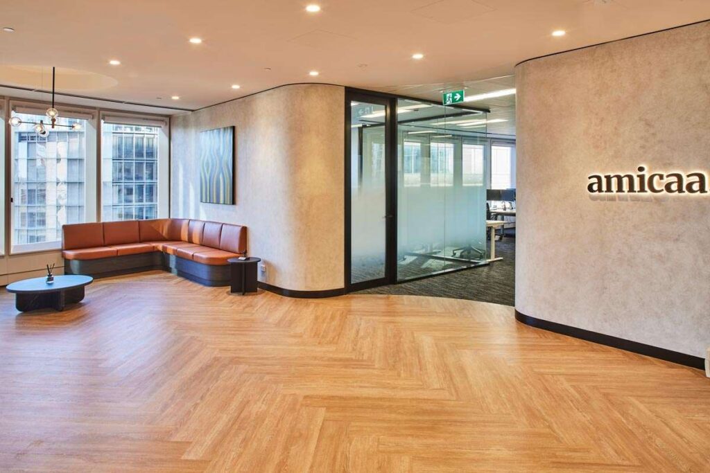 Amicaa Project Office Fitout by Vestra in Sydney